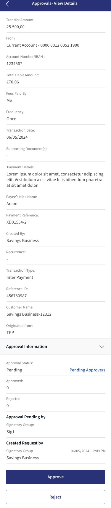 Approval details Approval details